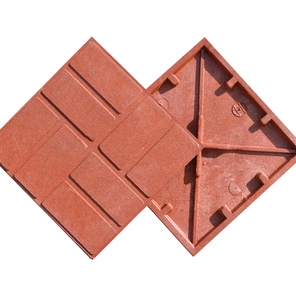 Тротуарная плитка "Садовая" красная 250х250х20 мм.