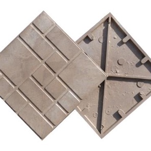 Тротуарная плитка "Дачная" серая, 330х330х30 мм.