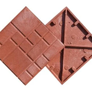 Тротуарная плитка "Дачная" красная, 330х330х30 мм.