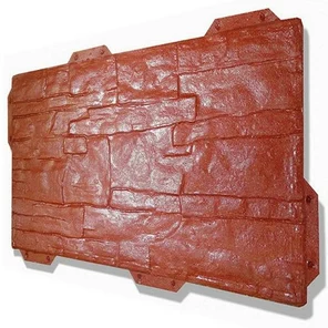 Фасадная панель Hardplast сланец красный, 442х220 мм.